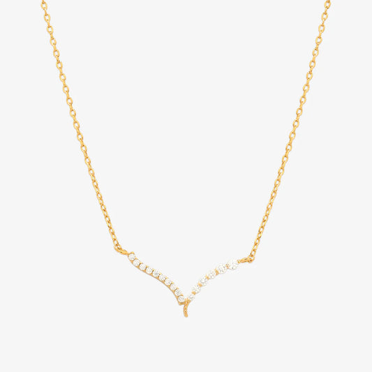 V-shape cubic necklace