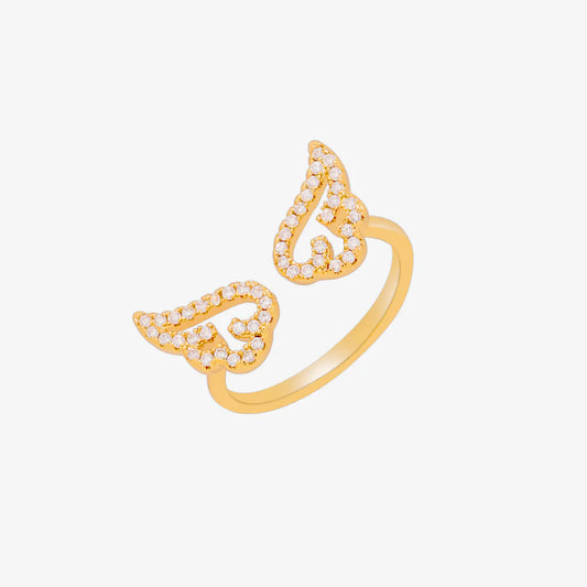 Angel wing ring
