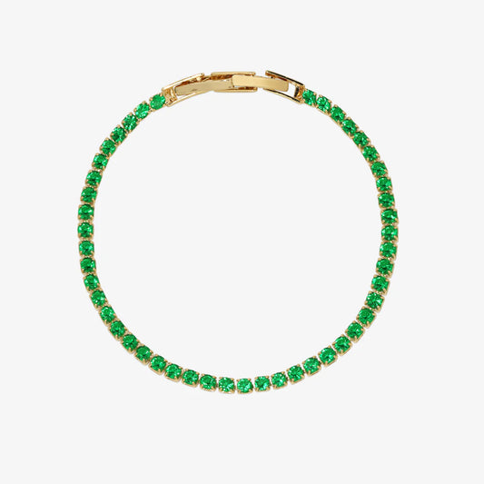 Green zirconia tennis bracelet
