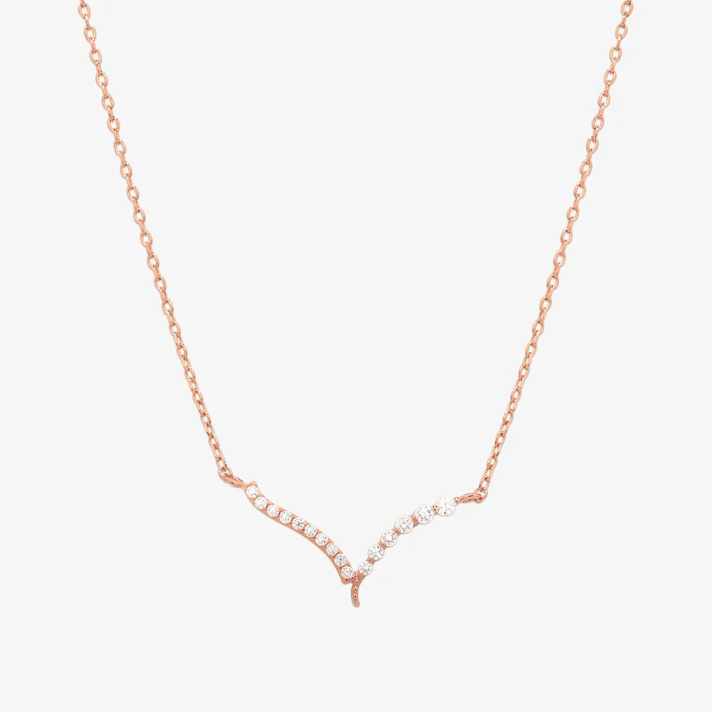 V-shape cubic necklace