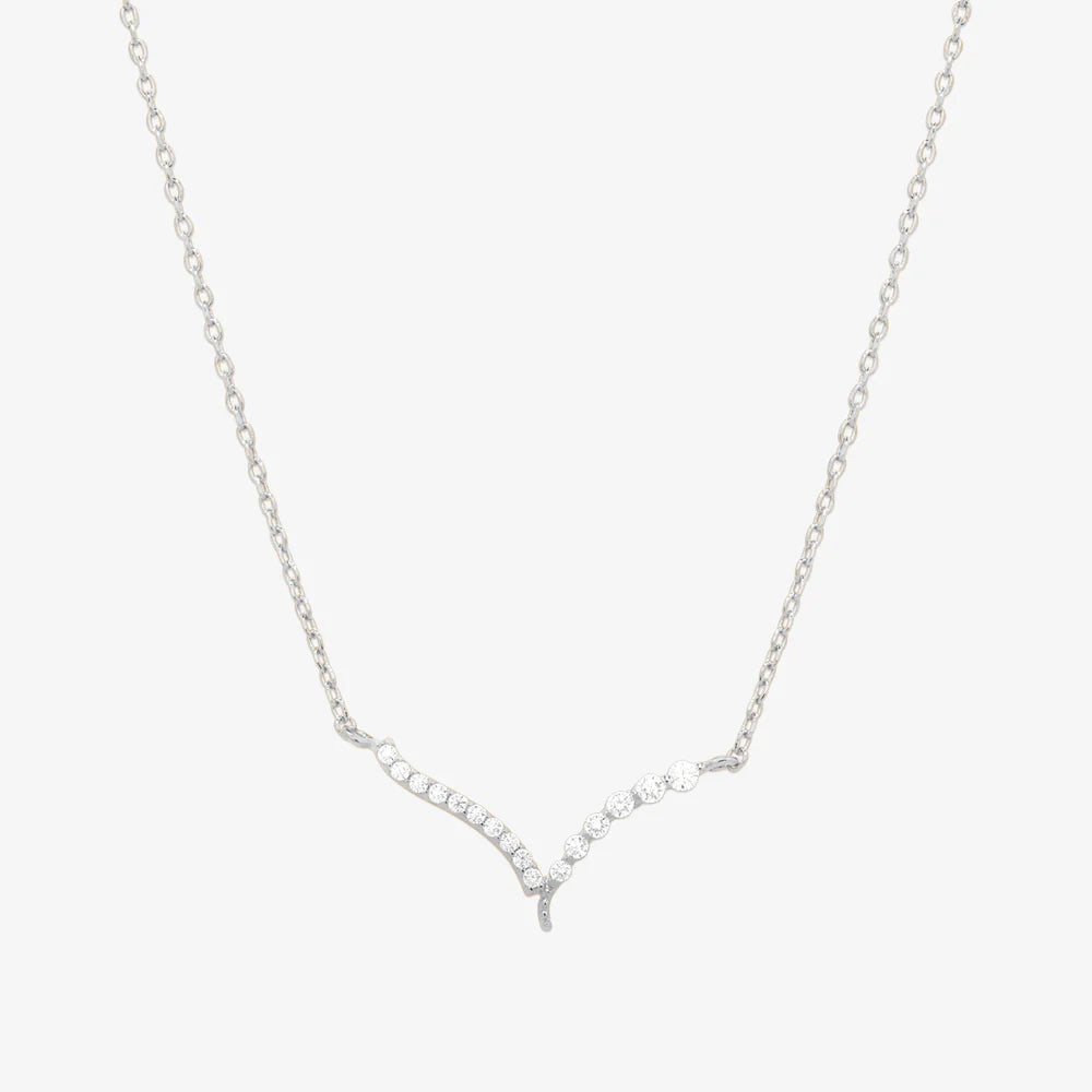 V-shape cubic necklace