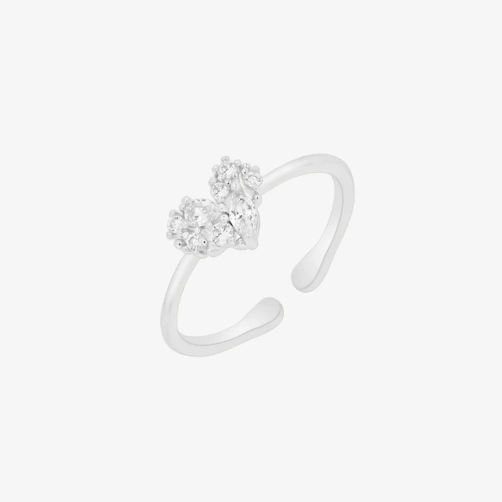 Cubic love heart ring